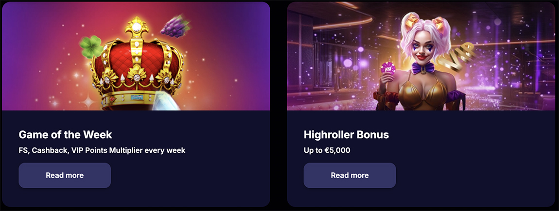 Promoties: Spel van de week en highrollerbonus